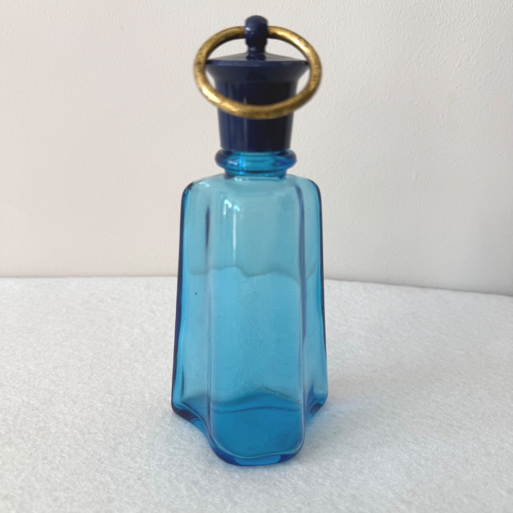 Vintage Avon Windjammer Cologne Bottle Cobalt Blue‎ 1968 Empty